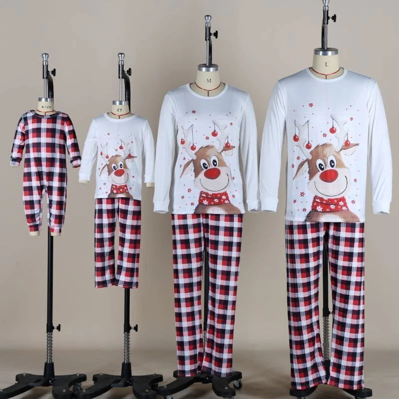 Couples Christmas Pajamas Clothing Set Mother Kids Clothes Christmas Pajamas