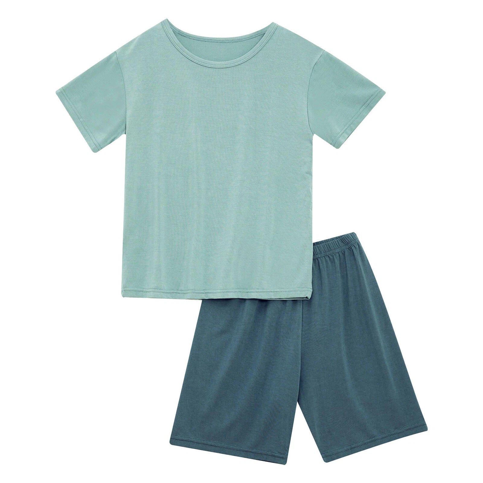 Kids Boys Girls Underwear T-shirt Pajama Set With Pants Nightwear Winter Tops