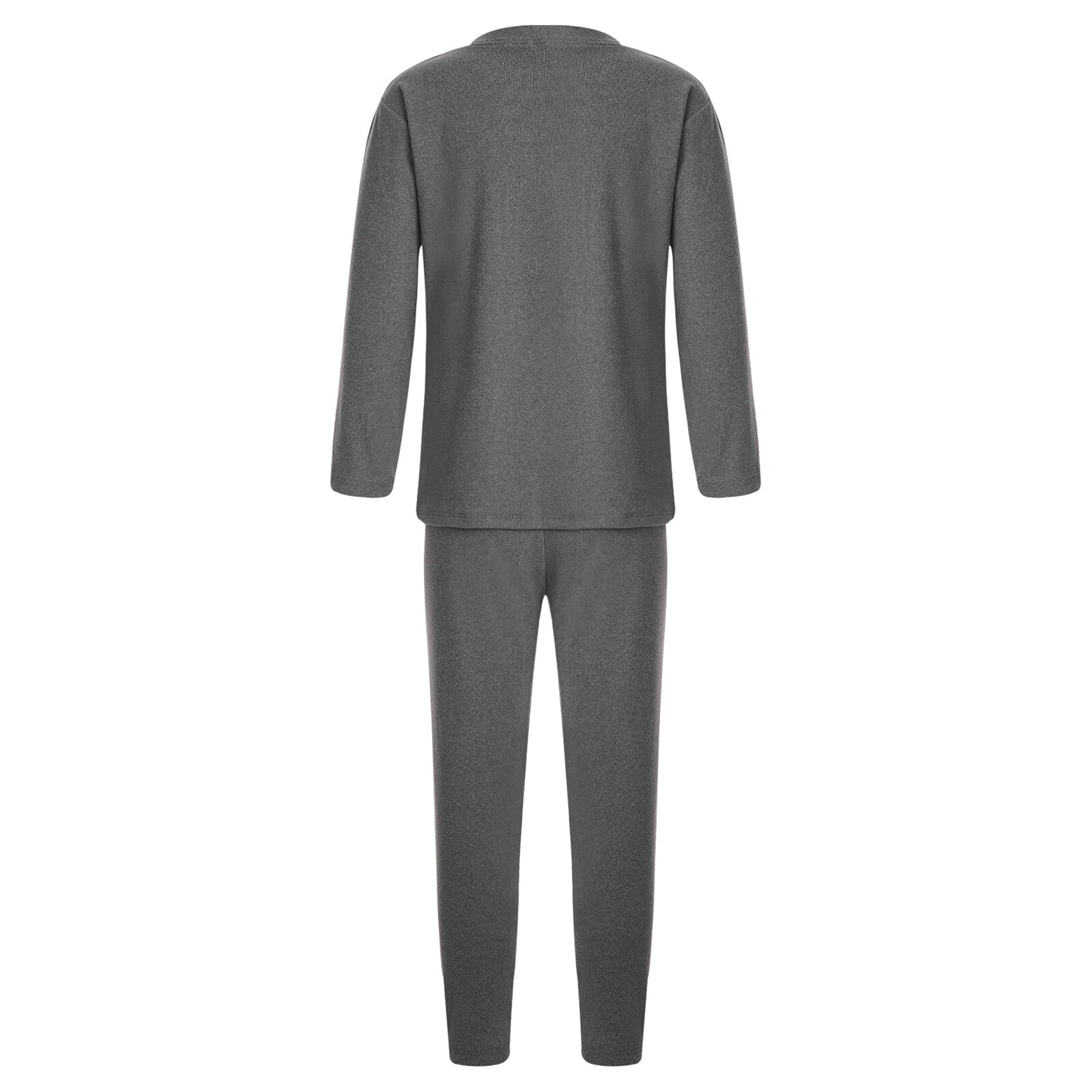 Kids Boys Girls Tees Elastic Top Pajamas Sleepwear Letter Print Set Thermal