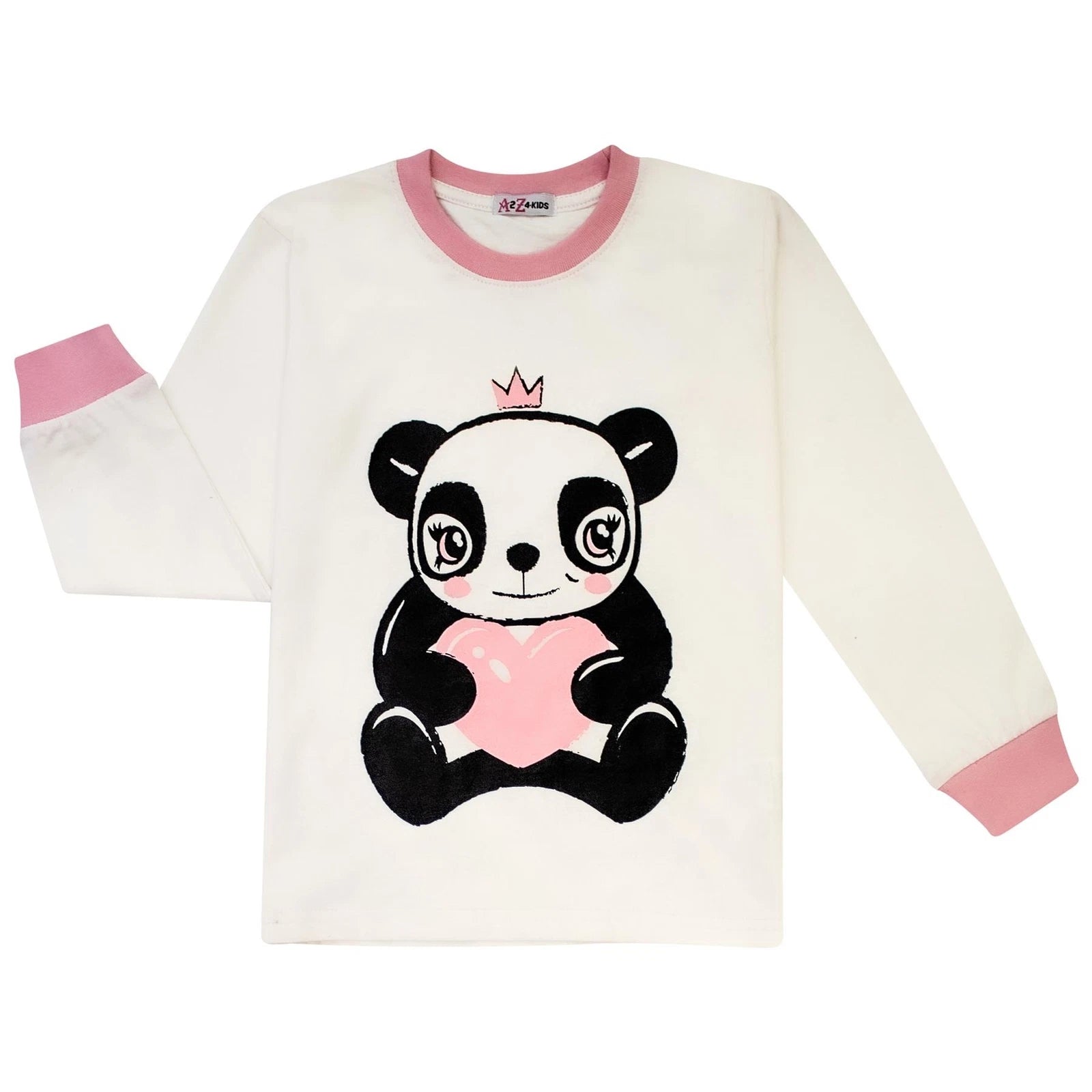 Kids Girls Boys Xmas Pyjamas Baby Pink Panda Animal Xmas Set Lounge Suit