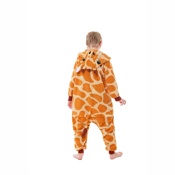 Giraffe One Piece Pajamas For Kids Unisex Christmas Winter Warm Cozy Homewear