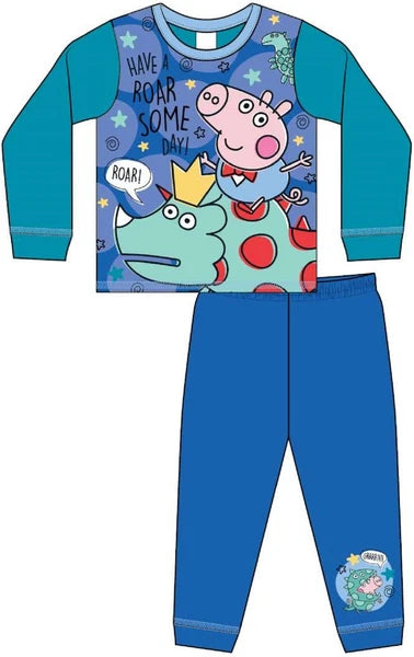 GEORGE PIG Boy's Pyjamas /PEPPA PIG Long-Sleeved PJs Sizes 18 months-5 years