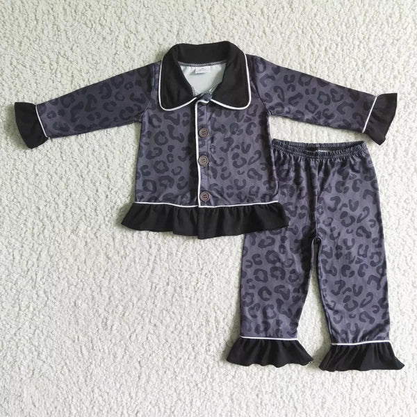 Boys Long sleeve Plaid Christmas Pajamas 2Pcs Sleepwear