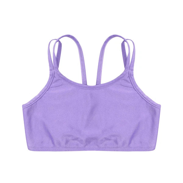 Kids Girls Pajamas Solid Color Set With Pants Outfits Nightwear Round Neck Tops