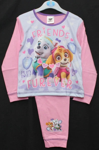 Girls PAW PATROL Pyjamas /Pink SKYE & EVEREST PJs Sizes 18 Months-5 Years