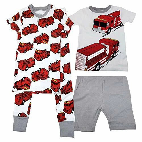 Carter's Boys 4-Piece Snug Fit Short Sleeves Shorts Cotton Pajama Set