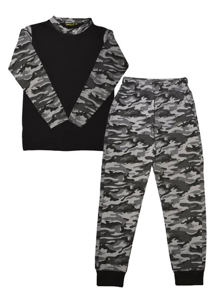 Kids Girls Boys PJs Plain Colour NIGHTWEAR Night Pyjamas Set Sleeping Suit 5-13