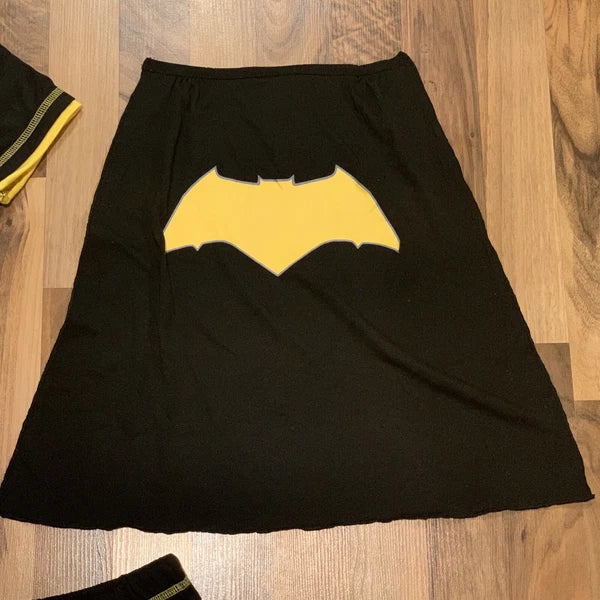 DC Comics Batman (Sz 7) Boys Character 3pc (Shirt, Pant, Cape) PJ Pajama Set