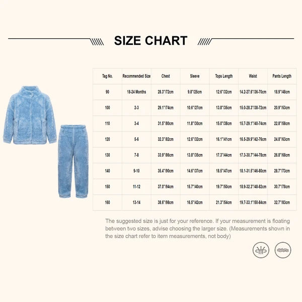 Girl Boy Sleepwear Zipper Pajamas Set Elastic Loungewear Outerwear Nightwear