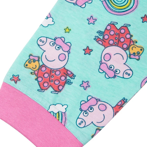 Girls Peppa Pig Toddler / Younger Pyjama Set Pink Size 18m- 5 Years Long Sleeved