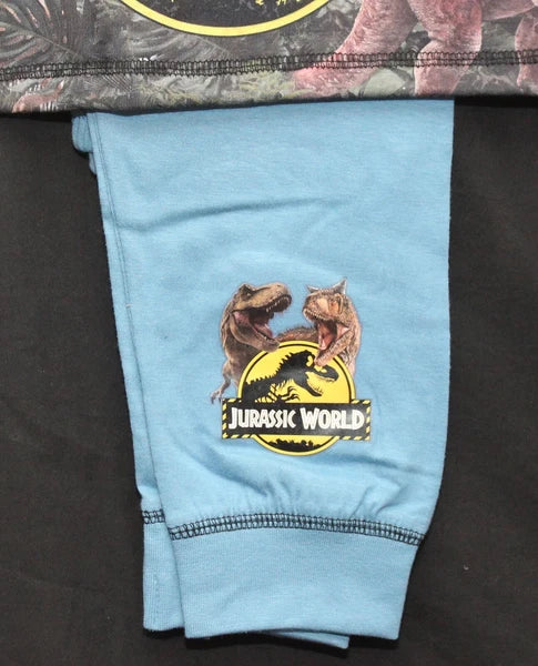 JURASSIC WORLD Boy's Pyjamas / Long-Sleeved DINOSAUR PJs - Sizes 4-10 Years
