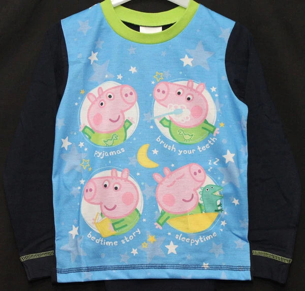 GEORGE PIG Boy's Pyjamas /PEPPA PIG Long-Sleeved PJs Sizes 18 months-5 years