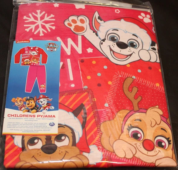 Girls PAW PATROL Pyjamas /Pink SKYE & EVEREST PJs Sizes 18 Months-5 Years