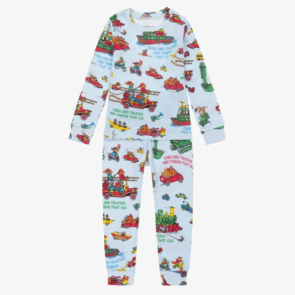 Boys CARS AND TRUCKS AND THINGS THAT GO PYJAMAS Pjs Set 2-6 Yrs
