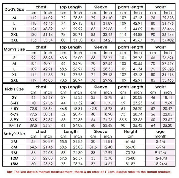 Christmas Family Matching Pyjamas Dog Adult Kids Nightwear Comfy Pajamas Pjs Set