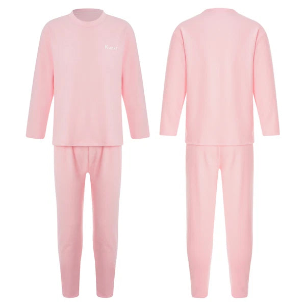 Kids Boys Girls Tees Elastic Top Pajamas Sleepwear Letter Print Set Thermal