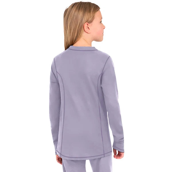 Kids Thermal Underwear Set Soft Fleece Lined Long Johns Warm Baselayer For Ski