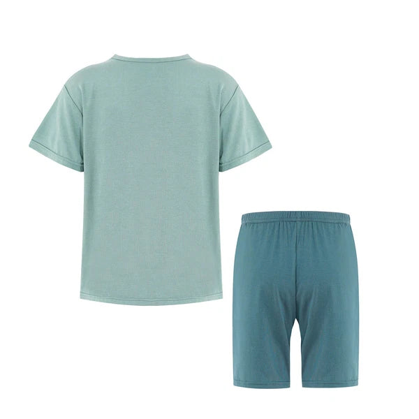 Kids Boys Girls Underwear T-shirt Pajama Set With Pants Nightwear Winter Tops