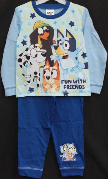 BLUEY Boy's Pyjamas /BLUEY & BINGO Long-Sleeved PJs Sizes 18 months-5 years