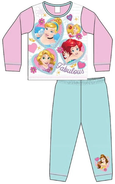 Girl's DISNEY PRINCESS Pyjamas / PJs in a Choice of 3 Styles - 18 months-5 years