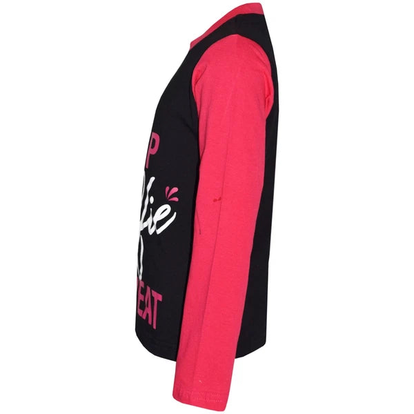 Kids Girls Boys Designer Eat Sleep Selfie Repeat Pyjamas Lounge Wear PJS 2-13 Yr