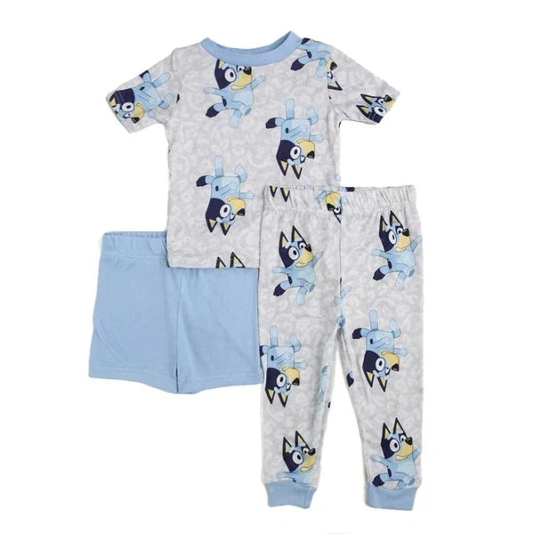 Centric Brands Bluey Boys' 3-Piece Pajama Set, Polyester Spandex, Ultra Soft...