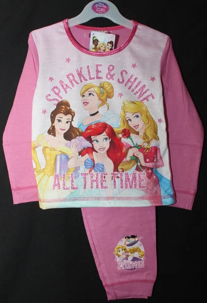 Girl's DISNEY PRINCESS Pyjamas / PJs in a Choice of 3 Styles - 18 months-5 years