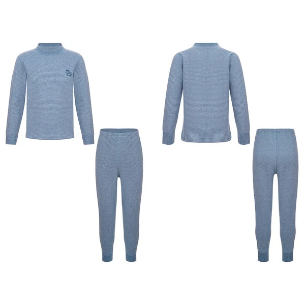 Kids Boys Girls Underwear T-shirt Pajama Set With Pants Nightwear Winter Tops