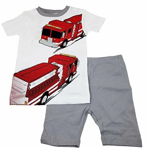 Carter's Boys 4-Piece Snug Fit Short Sleeves Shorts Cotton Pajama Set