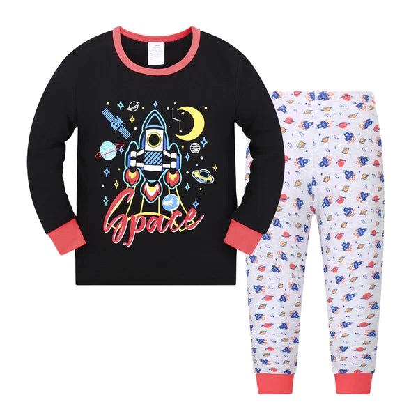 Kids Boys Pyjama Pyjamas Set PJs Sleepwear Nightwear Size 3 4 5 6 7 8 yrs