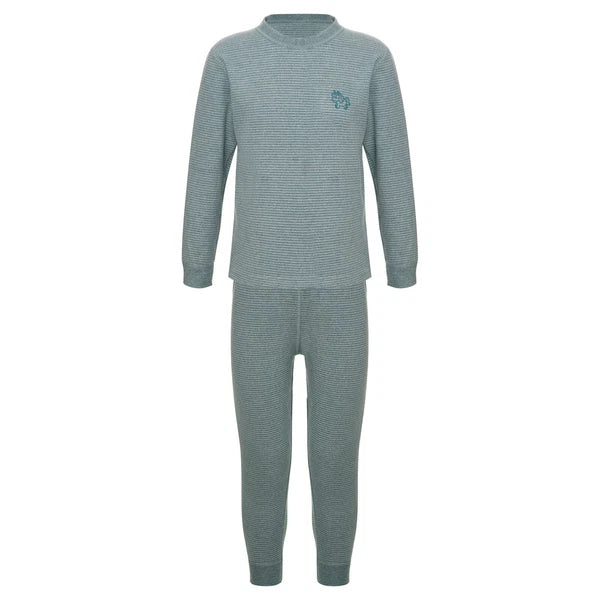 Kids Boys Girls Underwear T-shirt Pajama Set With Pants Nightwear Winter Tops