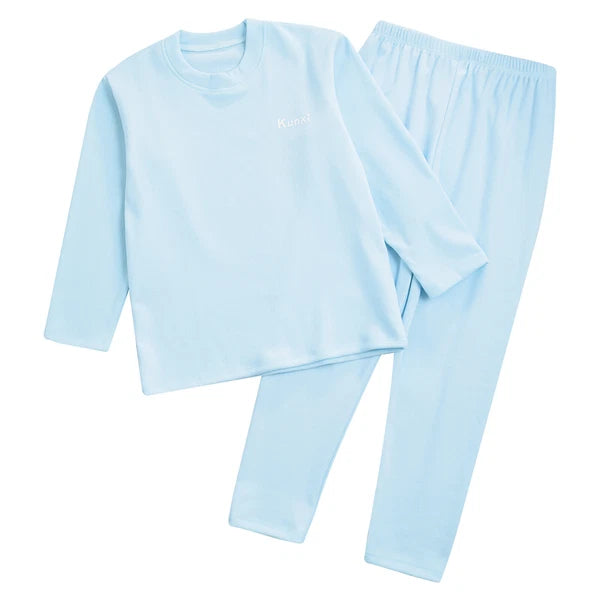 Kids Boys Girls Tees Elastic Top Pajamas Sleepwear Letter Print Set Thermal