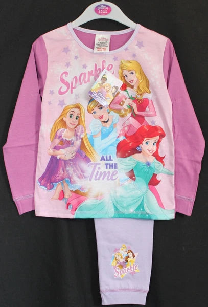 Girl's DISNEY PRINCESS Pyjamas / PJs in a Choice of 3 Styles - 18 months-5 years