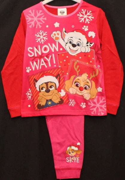 Girls PAW PATROL Pyjamas /Pink SKYE & EVEREST PJs Sizes 18 Months-5 Years