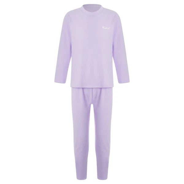 Kids Boys Girls Tees Elastic Top Pajamas Sleepwear Letter Print Set Thermal