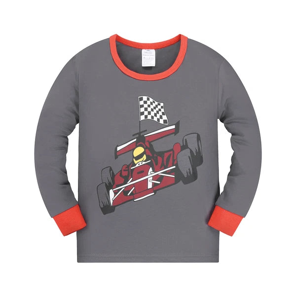 Kids Boys Pyjama Pyjamas Set PJs Sleepwear Nightwear Size 3 4 5 6 7 8 yrs