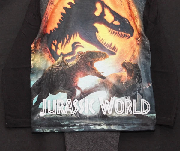 JURASSIC WORLD Boy's Pyjamas / Long-Sleeved DINOSAUR PJs - Sizes 4-10 Years