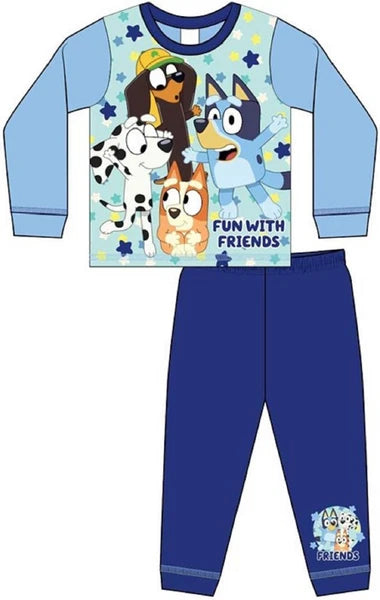 BLUEY Boy's Pyjamas /BLUEY & BINGO Long-Sleeved PJs Sizes 18 months-5 years