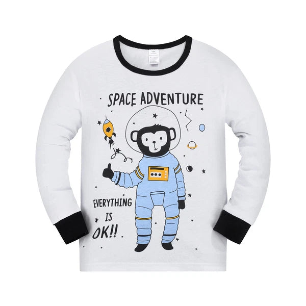 Kids Boys Pyjama Pyjamas Set PJs Sleepwear Nightwear Size 3 4 5 6 7 8 yrs