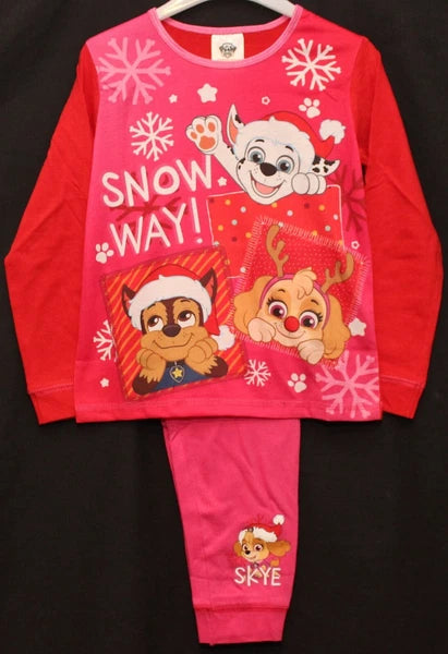 Girls PAW PATROL Pyjamas /Pink SKYE & EVEREST PJs Sizes 18 Months-5 Years