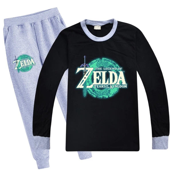 Children's Legend of Zelda Kingdom Tears T-shirt Top+Pants Pajama Set Gift