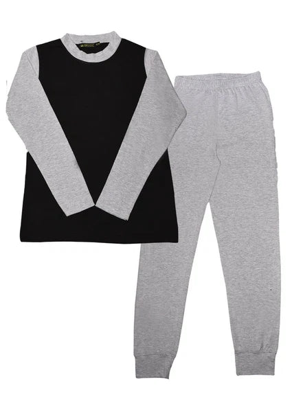 Kids Girls Boys PJs Plain Colour NIGHTWEAR Night Pyjamas Set Sleeping Suit 5-13