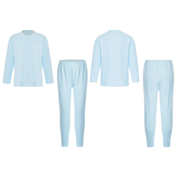 Kids Boys Girls Tees Elastic Top Pajamas Sleepwear Letter Print Set Thermal