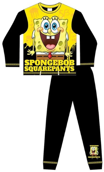 Boy's SPONGEBOB SQUAREPANTS Pyjamas / Long-Sleeved PJs - Sizes 4-10 Years