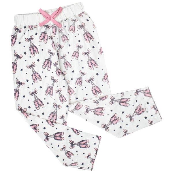 Kids Girls Ballerina Baby Pink Print Children PJs 2 Piece Cotton Set 2-13 Years