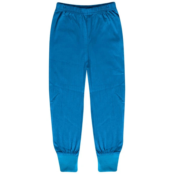 Kids Boys Girls Contrast Color Pjs Plain Stylish Pyjamas Set New Age 2-13 Years