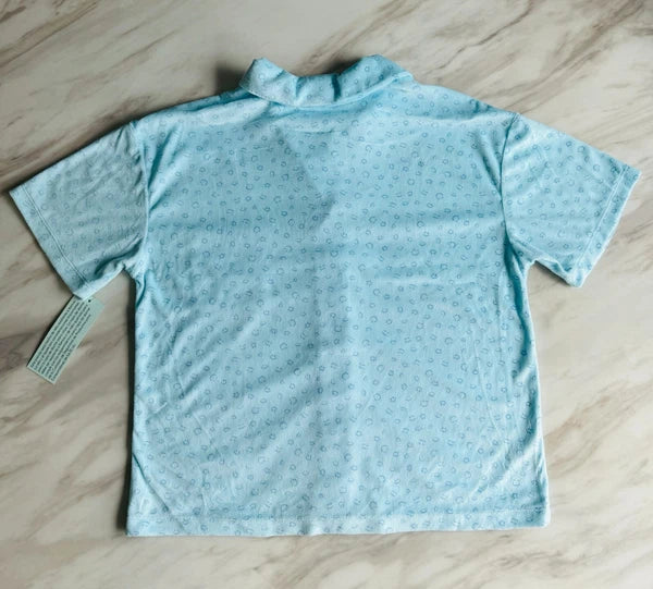 Ck Calvin Klein-Boys Short Sleeve Button-down Shirt and Shorts Pajama Set 3 NEW