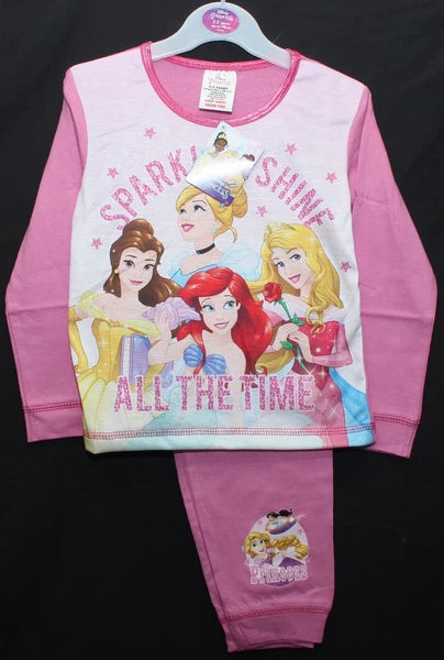 Girl's DISNEY PRINCESS Pyjamas / PJs in a Choice of 3 Styles - 18 months-5 years