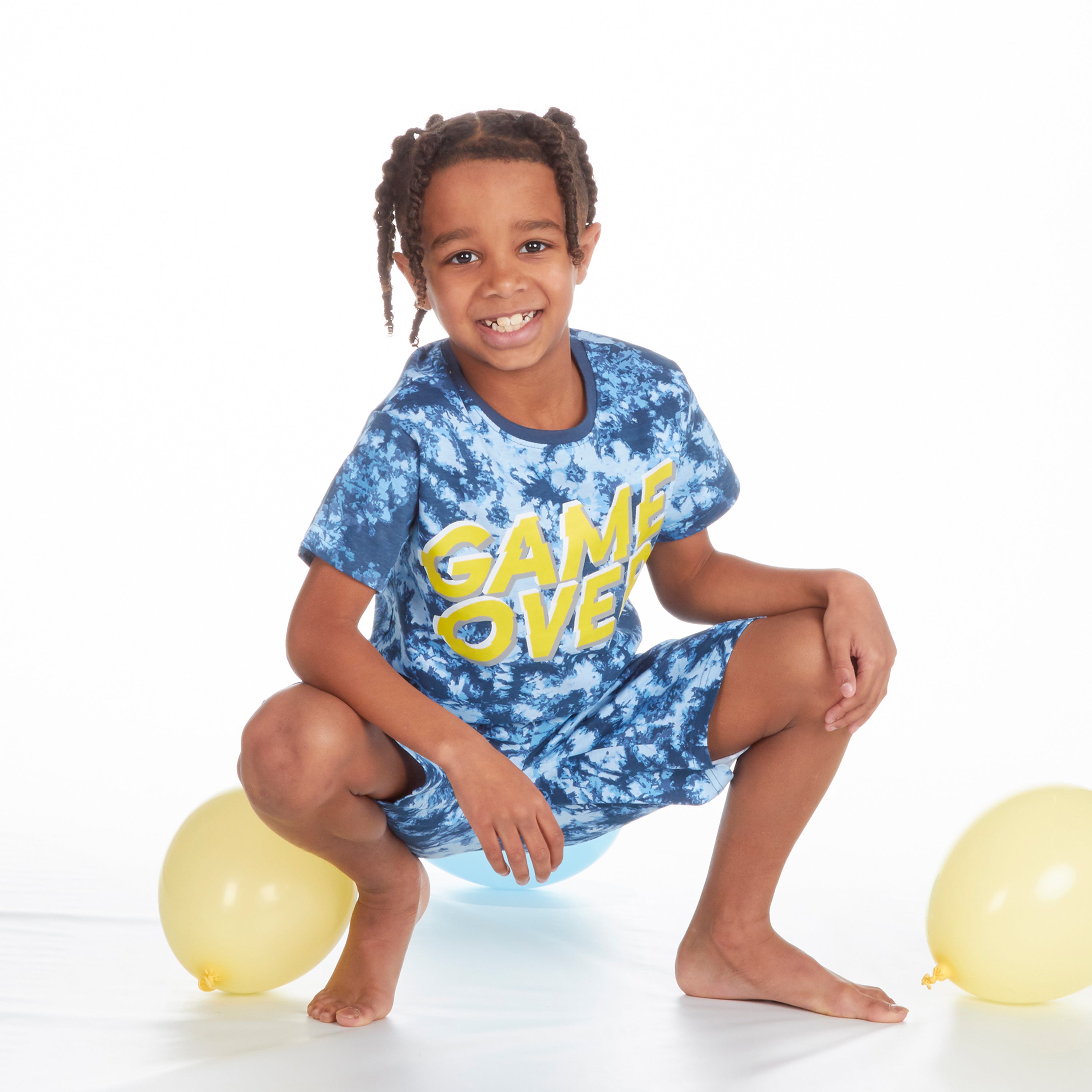 Boys 2 Piece Pyjama Set Cotton Rich PJs Summer T-shirt Shorts Set Age 2-13 Years