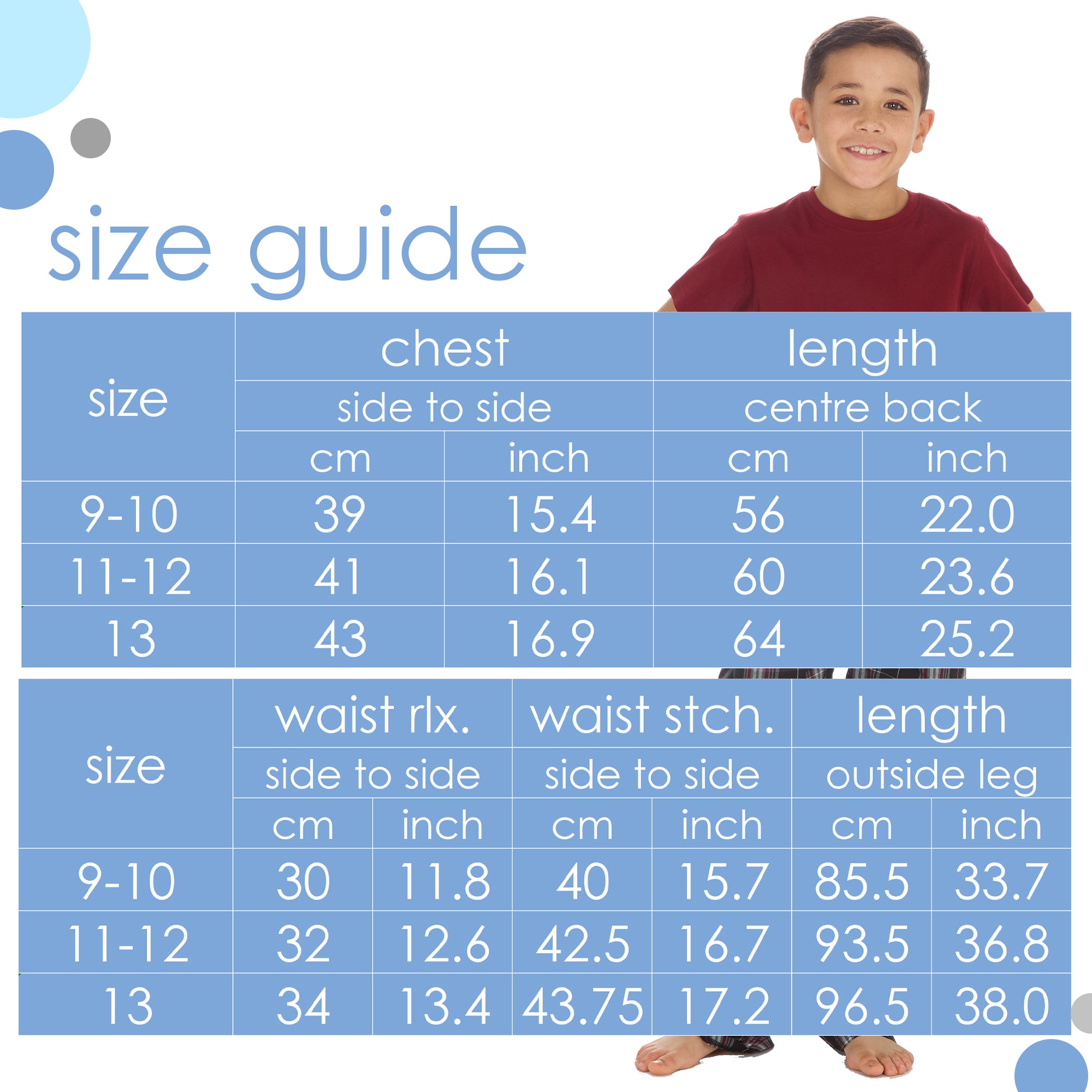 Boys Pyjama Set Short Sleeved T-shirt Woven Long Bottoms PJs 9 10 11 12 13 Years